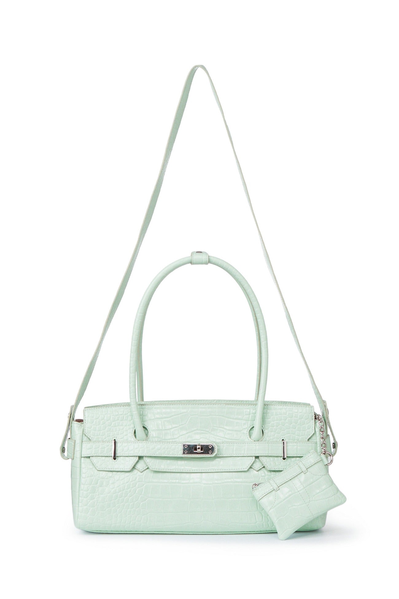 Deinet - CROCODILE PATTERN TWO-WAY BAG IN MINT