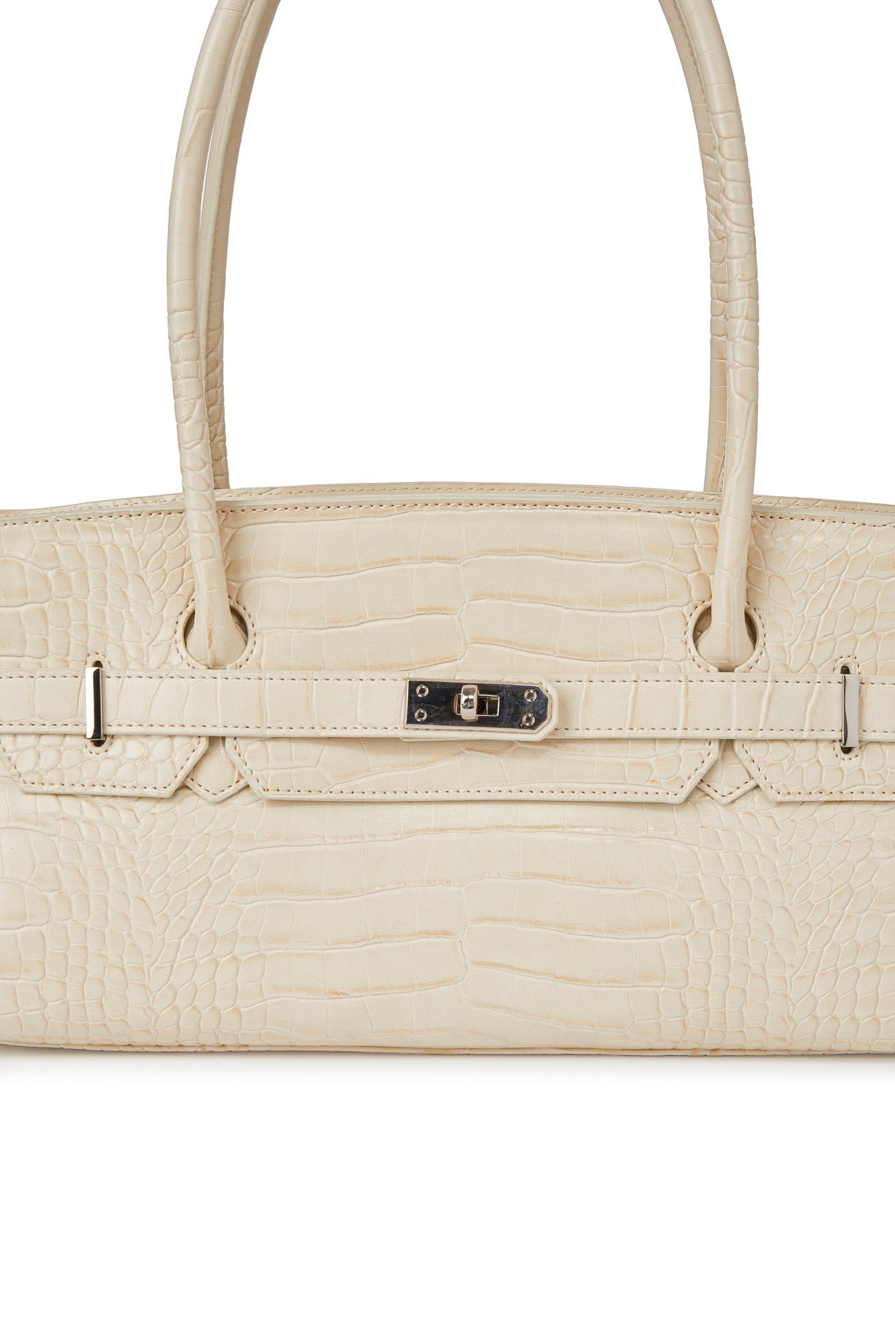 Deinet - CROCODILE PATTERN TWO-WAY BAG IN CREAM