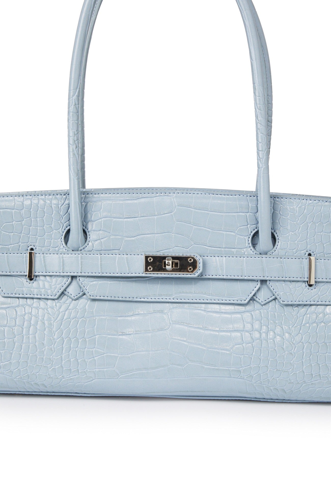Deinet - CROCODILE PATTERN TWO-WAY BAG IN SKY BLUE