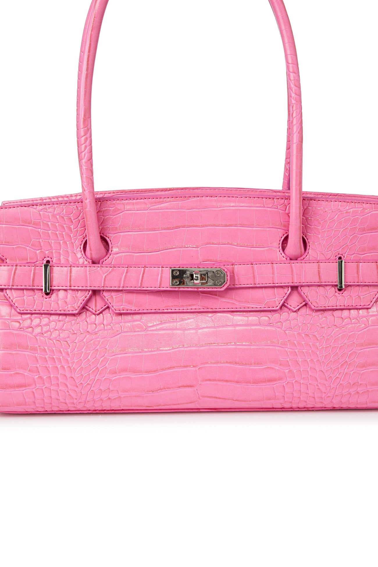Deinet - CROCODILE PATTERN TWO-WAY BAG IN HOT PINK