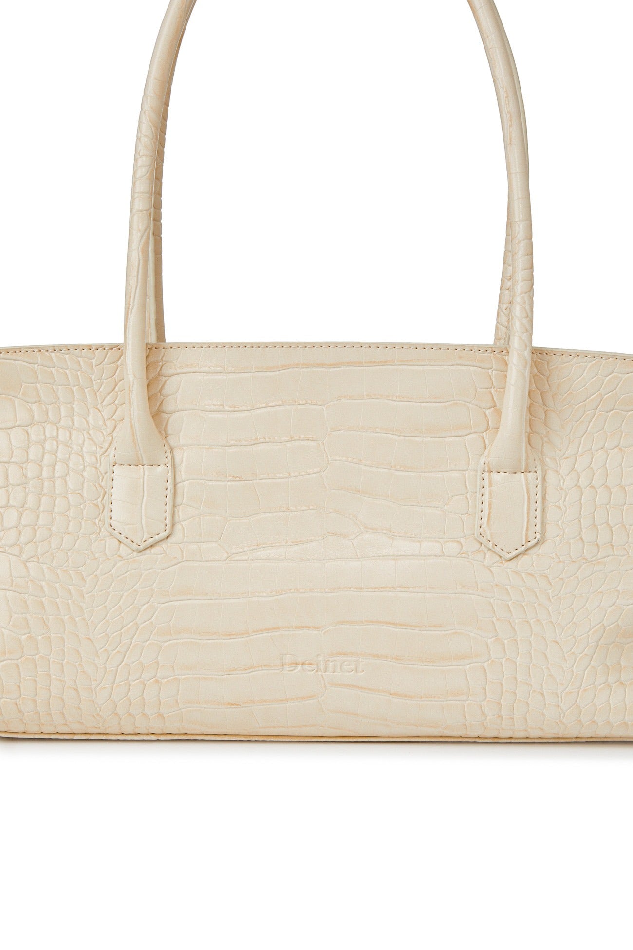 Deinet - CROCODILE PATTERN TWO-WAY BAG IN CREAM
