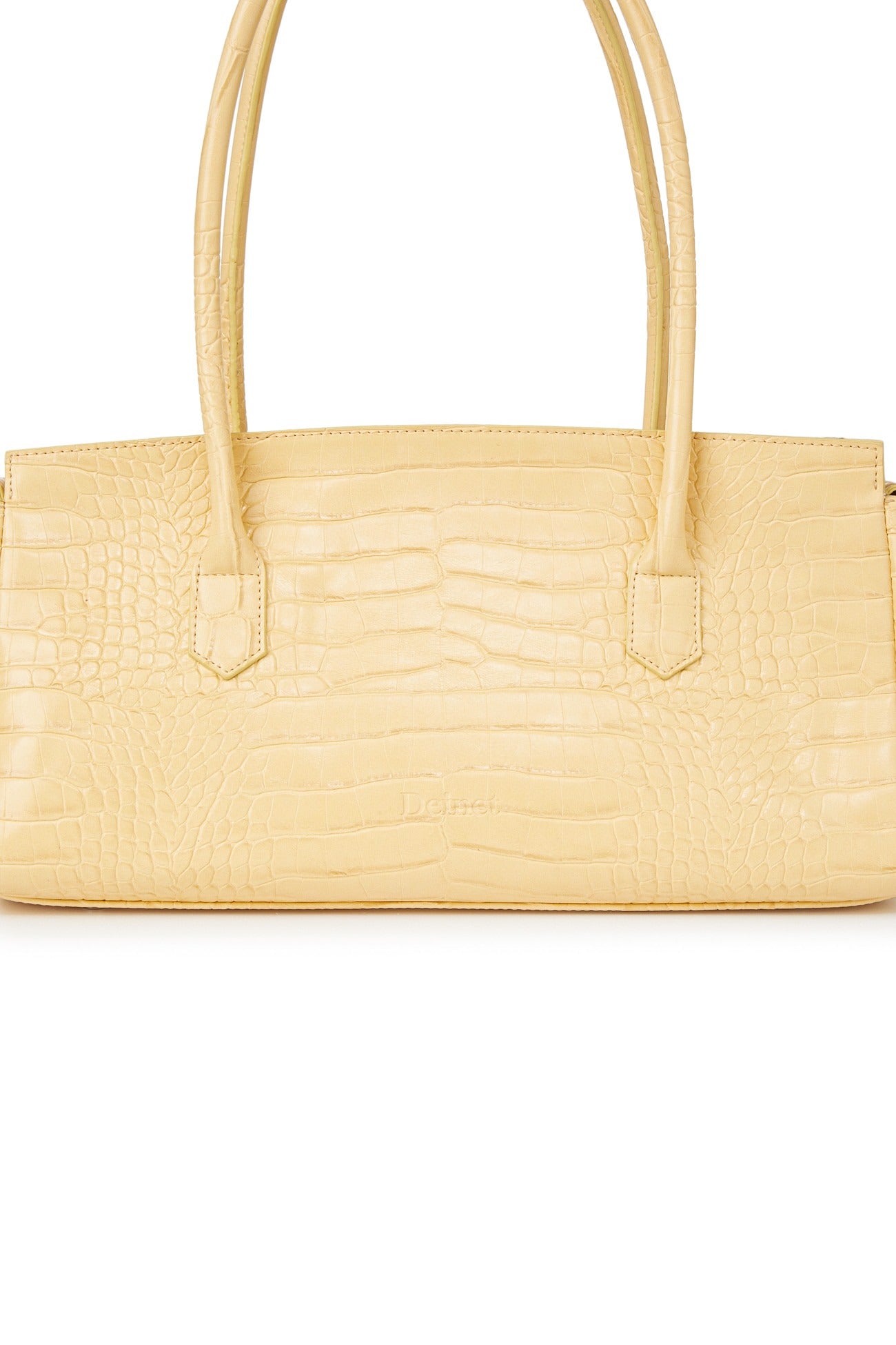 Deinet - CROCODILE PATTERN TWO-WAY BAG IN BUTTER