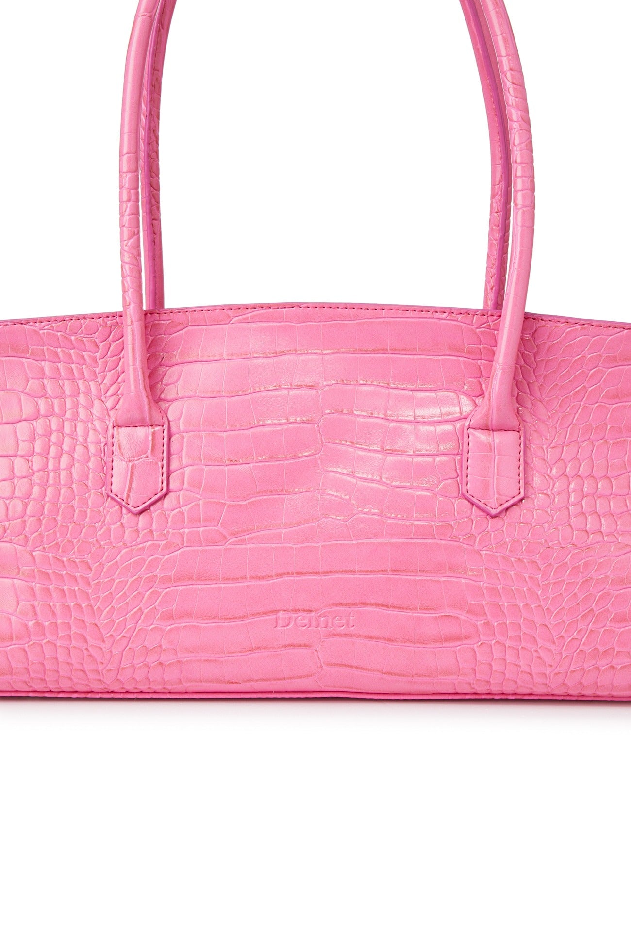 Deinet - CROCODILE PATTERN TWO-WAY BAG IN HOT PINK