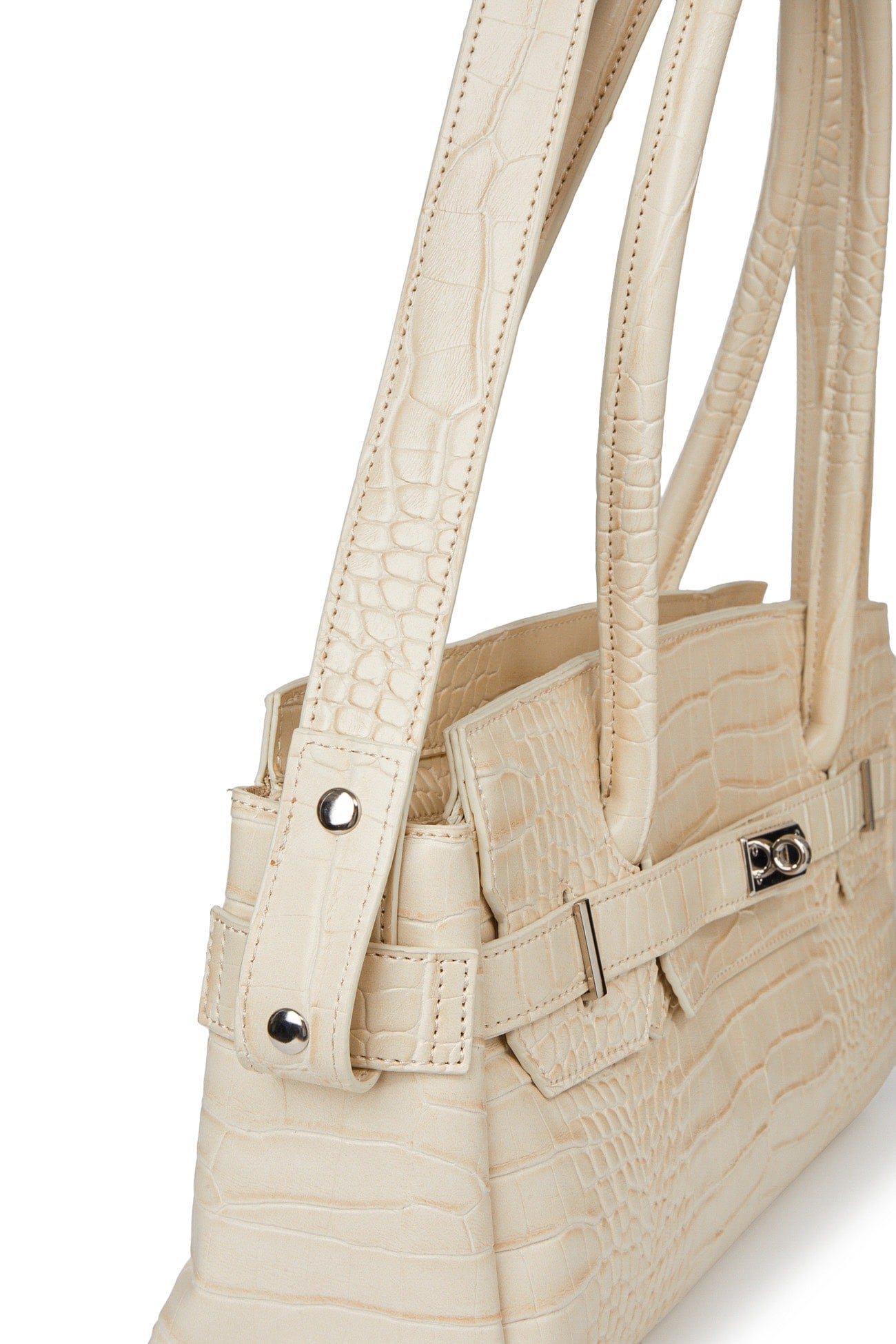Deinet - CROCODILE PATTERN TWO-WAY BAG IN CREAM