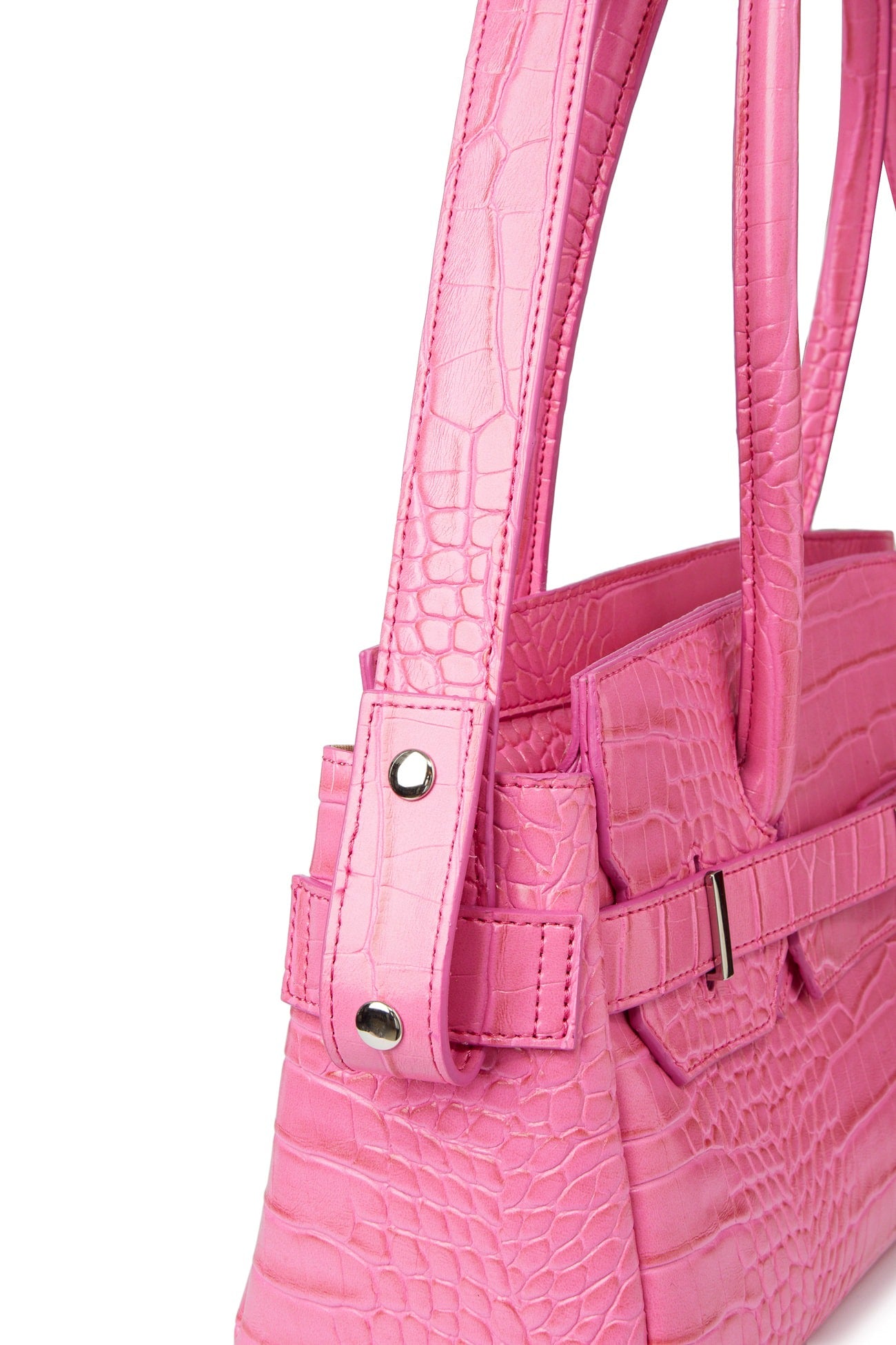 Deinet - CROCODILE PATTERN TWO-WAY BAG IN HOT PINK