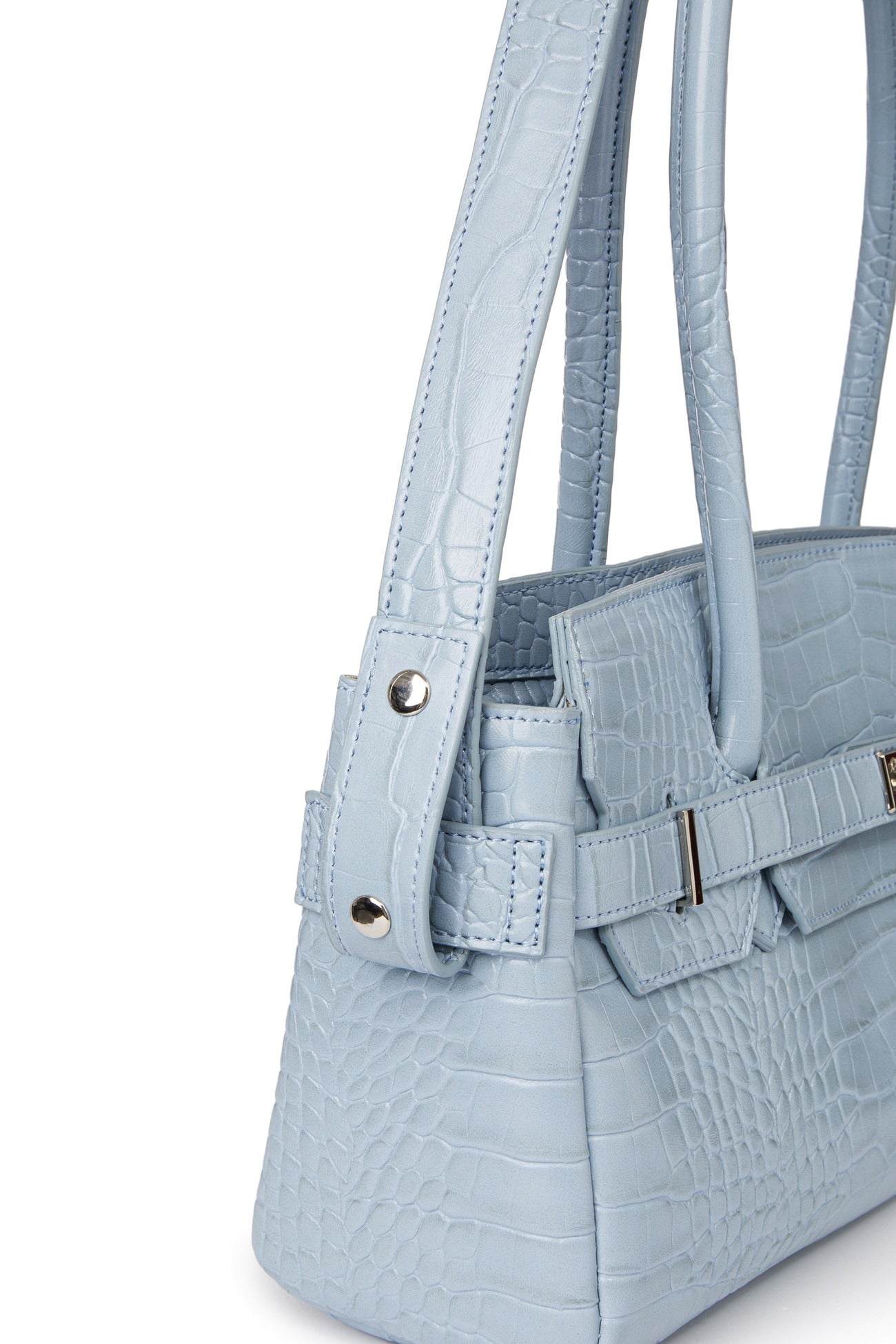 Deinet - CROCODILE PATTERN TWO-WAY BAG IN SKY BLUE