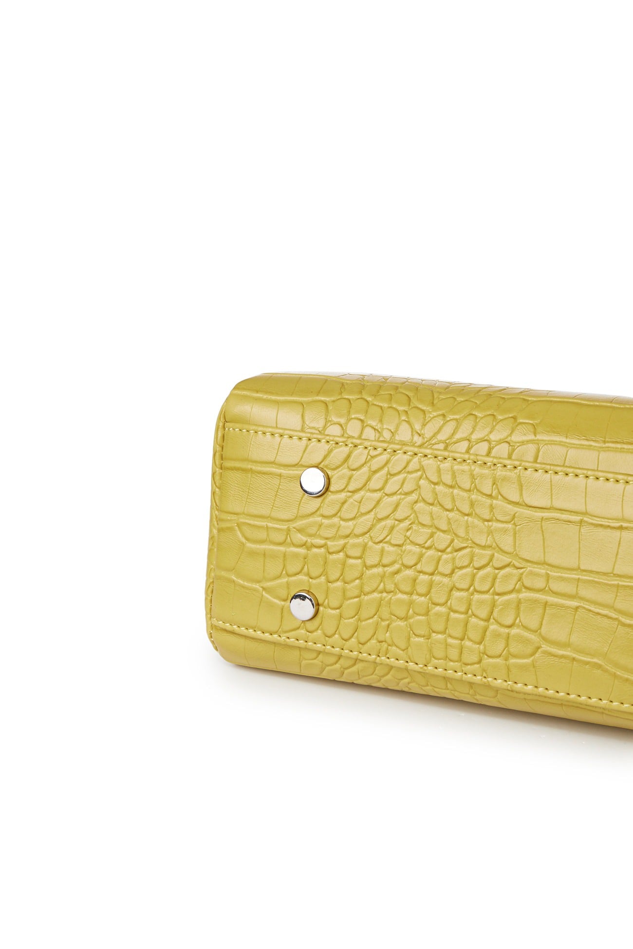 Deinet - CROCODILE PATTERN TWO-WAY BAG IN MUSTARD