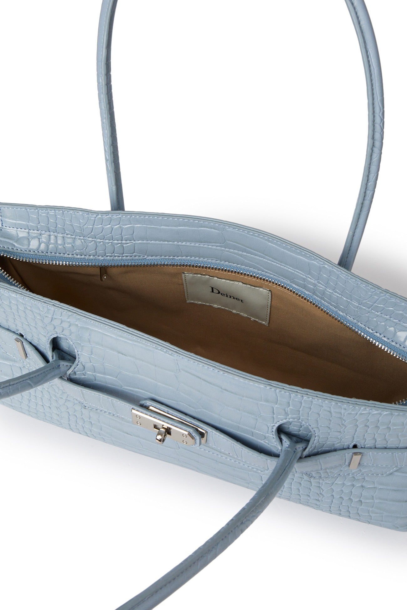Deinet - CROCODILE PATTERN TWO-WAY BAG IN SKY BLUE