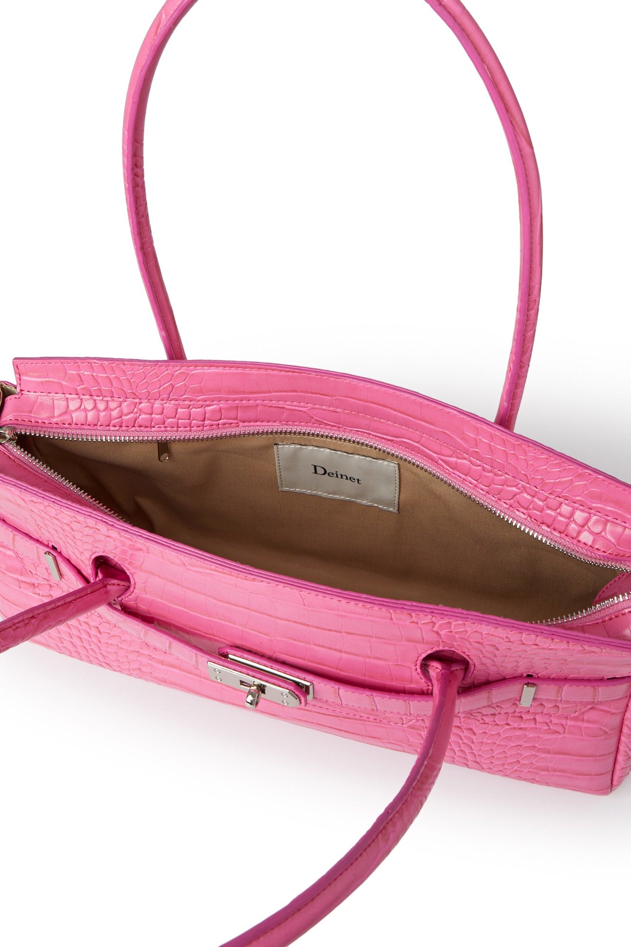 Deinet - CROCODILE PATTERN TWO-WAY BAG IN HOT PINK