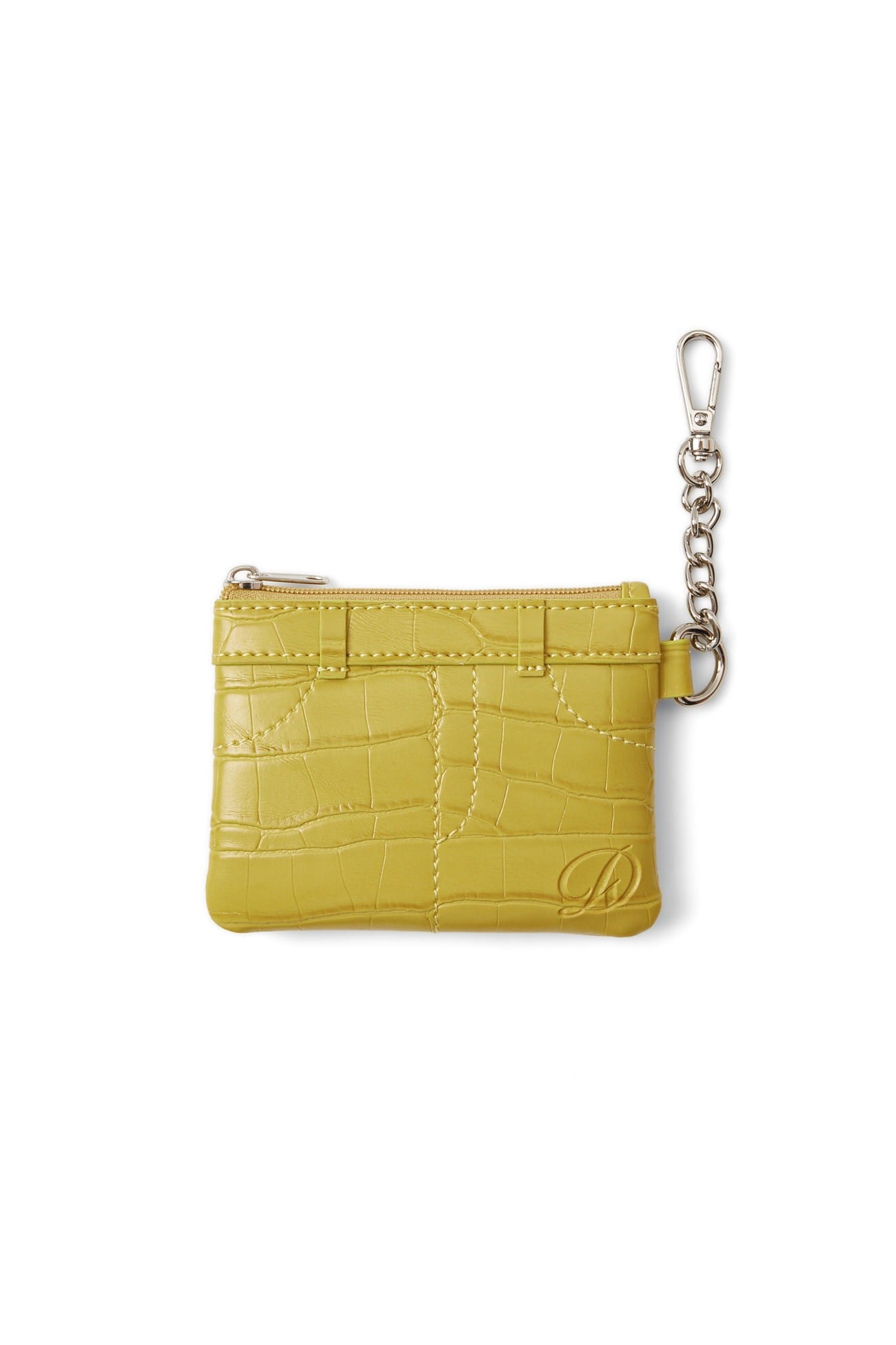 Deinet - CROCODILE PATTERN TWO-WAY BAG IN MUSTARD