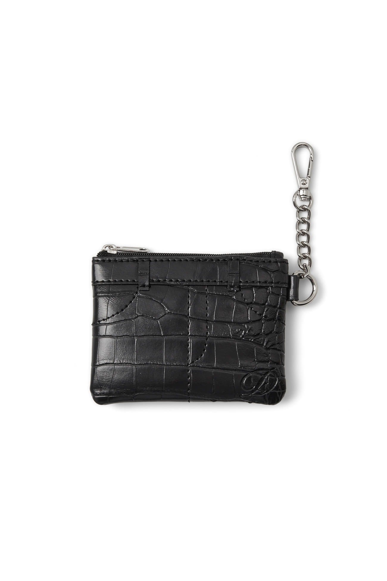 Deinet - CROCODILE PATTERN TWO-WAY BAG IN BLACK