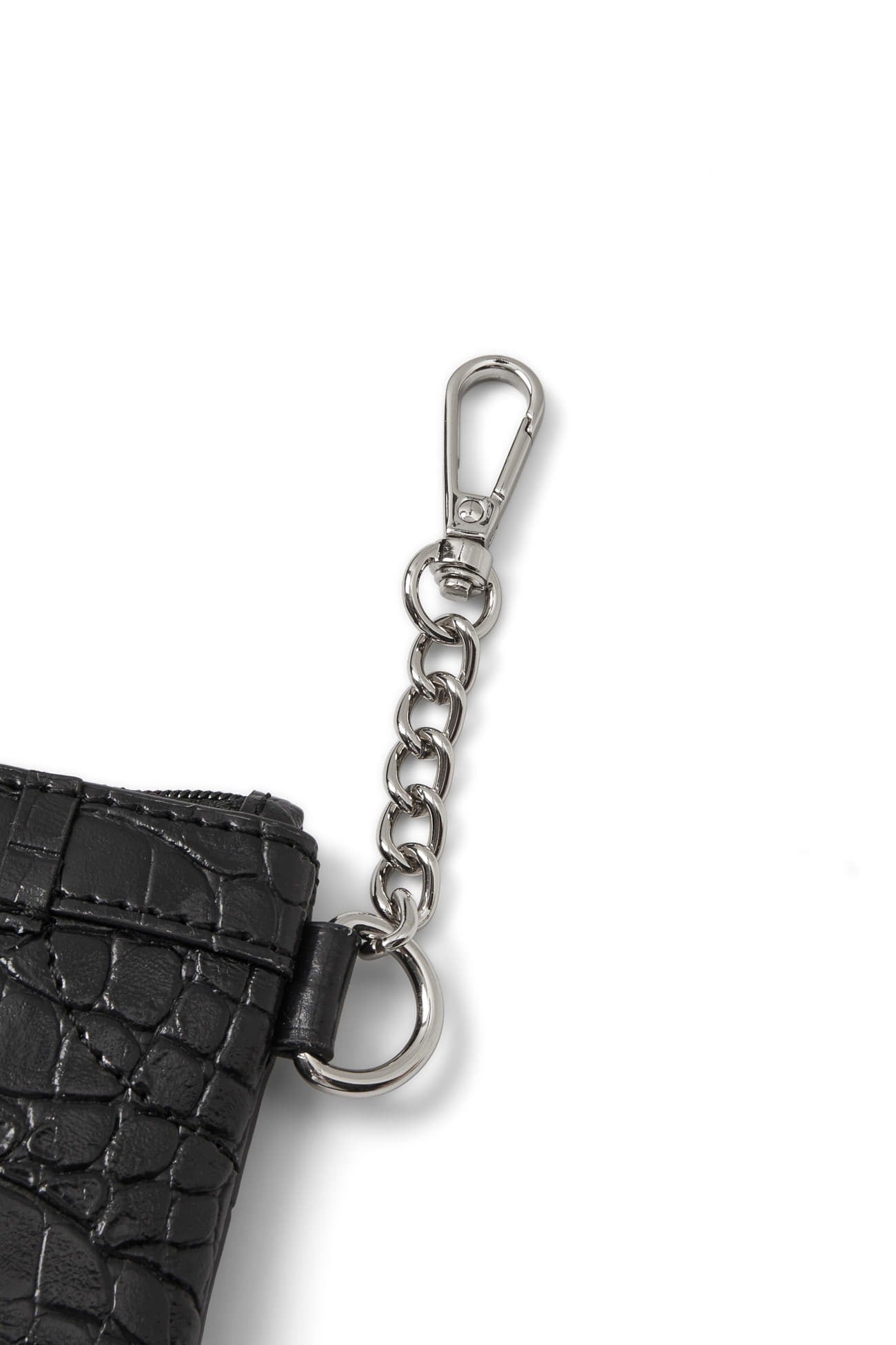 Deinet - CROCODILE PATTERN TWO-WAY BAG IN BLACK