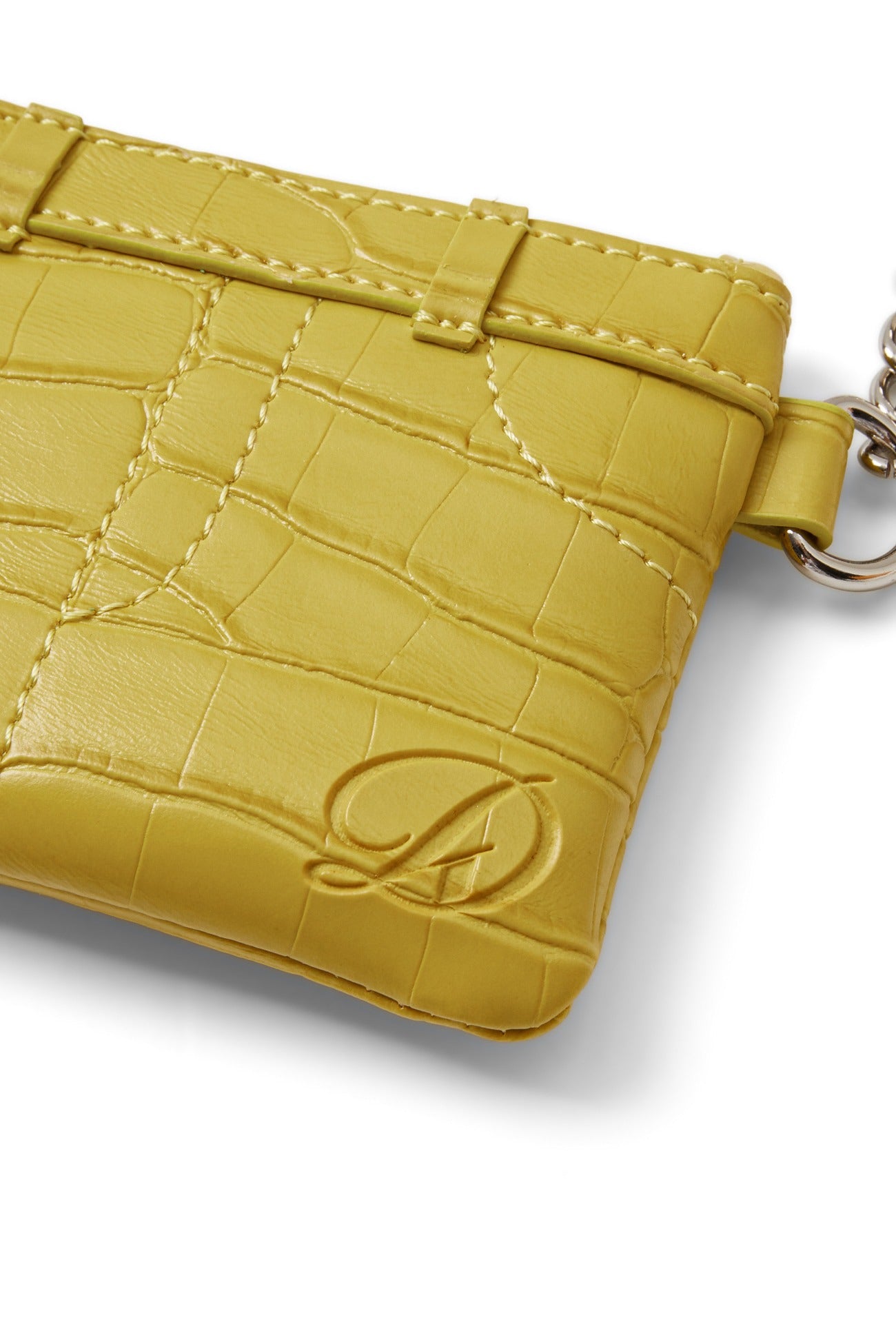 Deinet - CROCODILE PATTERN TWO-WAY BAG IN MUSTARD