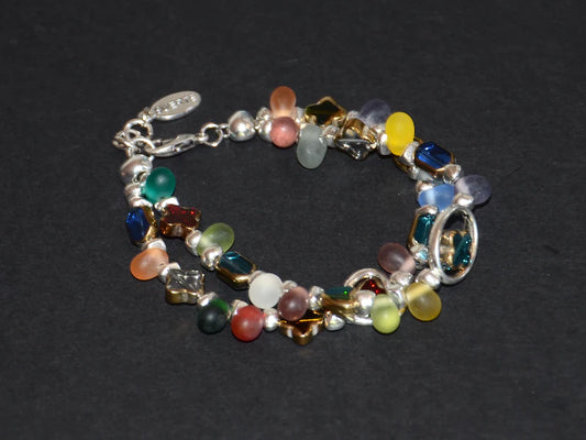 西班牙品牌OA-彩色玻璃珠手鍊