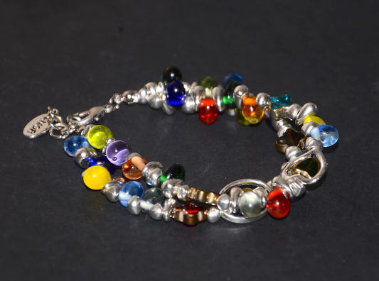 西班牙品牌OA-彩色玻璃珠手鍊