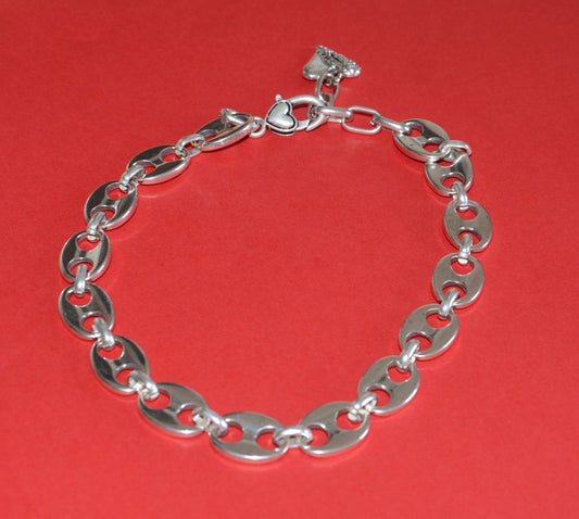 西班牙品牌OA-厚鍍銀雙孔鏈項鍊