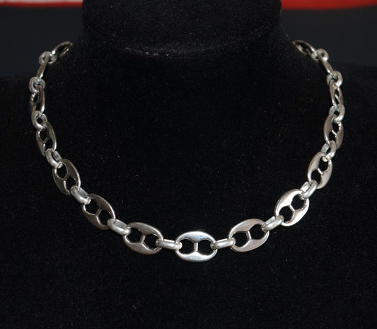 西班牙品牌OA-厚鍍銀雙孔鏈項鍊