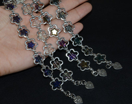 西班牙品牌OA-五角星玻璃珠手鍊