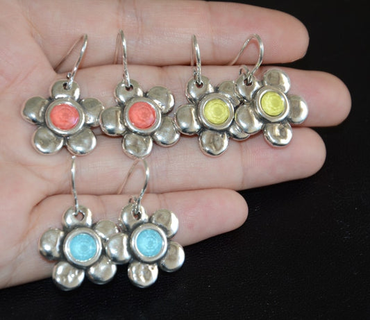 西班牙品牌OA-flower pendant earrings