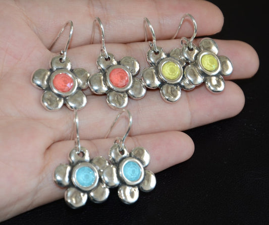 西班牙品牌OA-flower pendant earrings