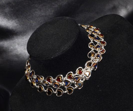 西班牙品牌OA-heart beaded necklace